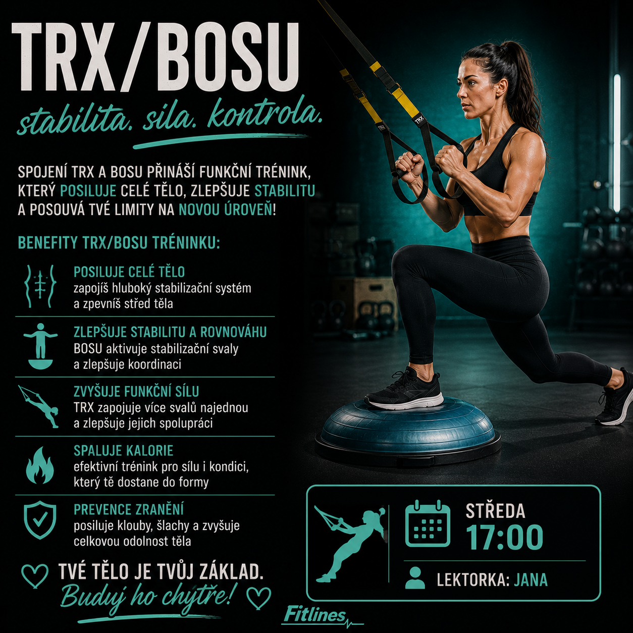 TRX/BOSU — nová spojená lekce